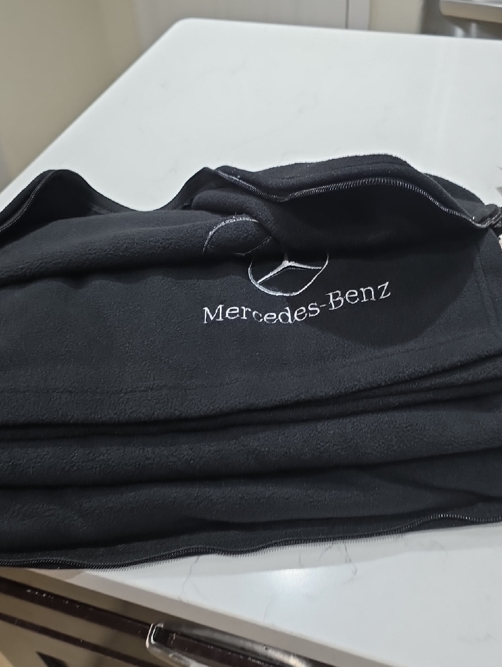 Mercedes-Benz Black Fleece Blanket with Logo